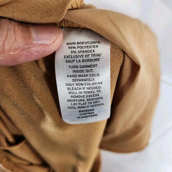 Leith Pleated Pull On Ankle Pants Trousers Womens Plus Size 2X Tan - Picture 7 of 7